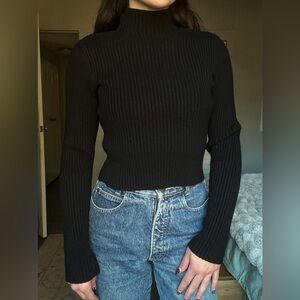 Zara Black Knit Turtleneck